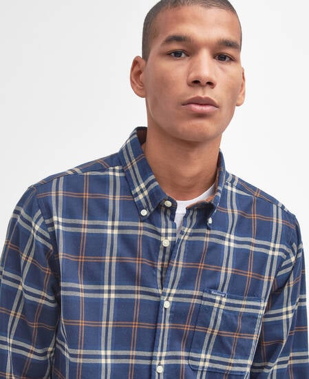 Crossfell Tailored Long-Sleeved Shirt Classic Blue