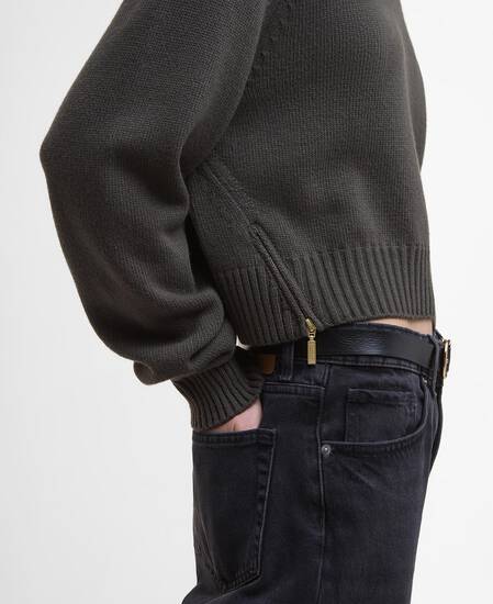 Atlanta V-Neck Jumper Dusky Khaki