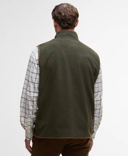 Harwood Half-Zip Fleeced Gilet Olive