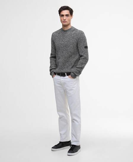 Maglione girocollo Declan in filato ritorto Black