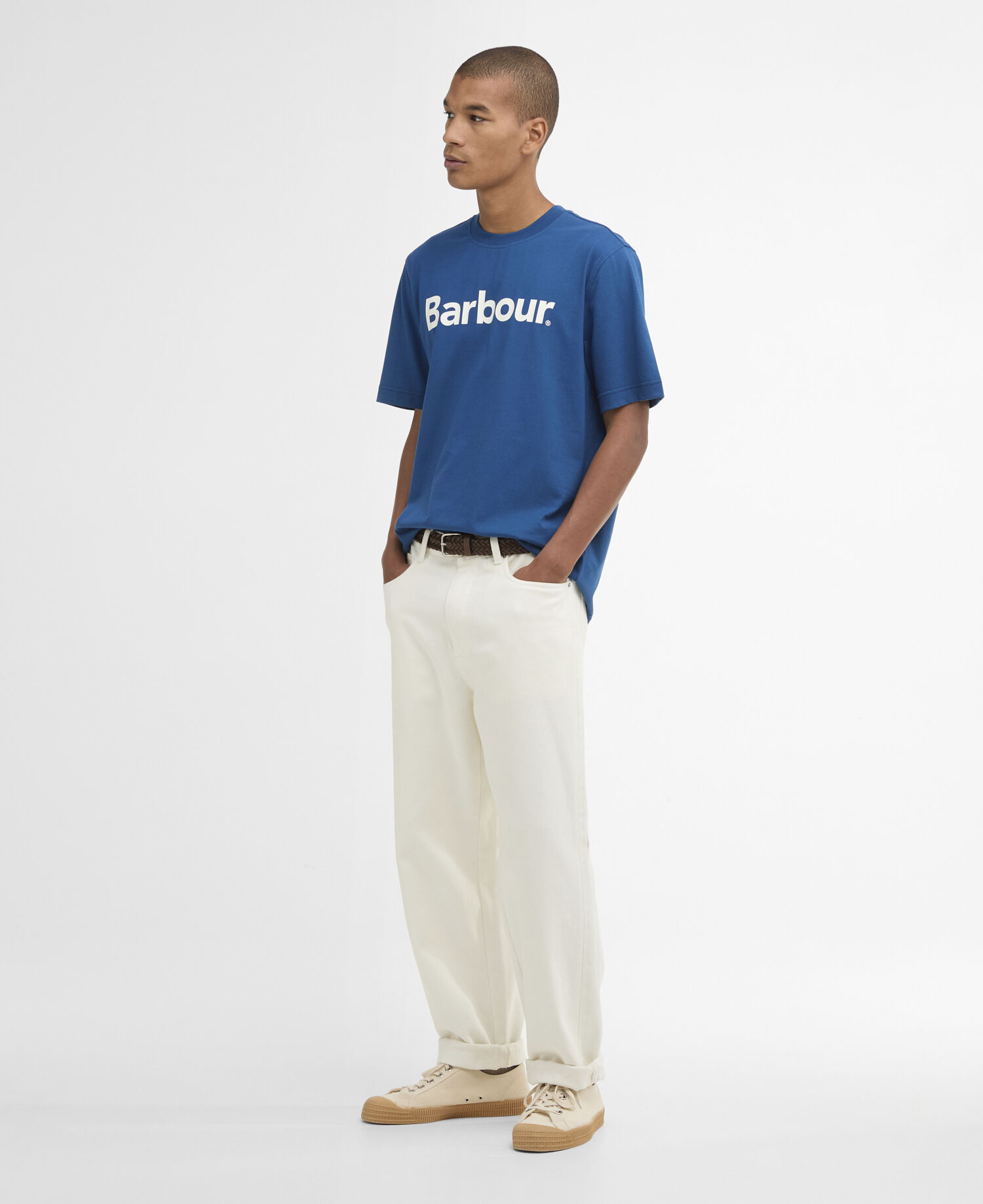 Logo Relaxed T-Shirt Sailboat Blue
