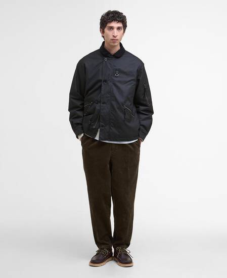 Hanger Waxed Deck Jacket Black
