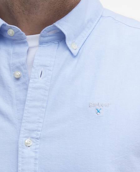 Oxtown Oxford Tailored Short-Sleeved Shirt Sky