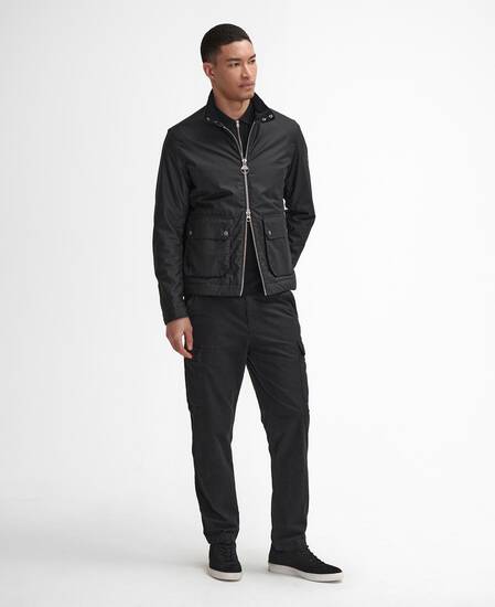Lutlaw Waxed Harrington Jacket Classic Black