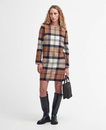 Nancy Tartan Mini Dress Hessian Tartan