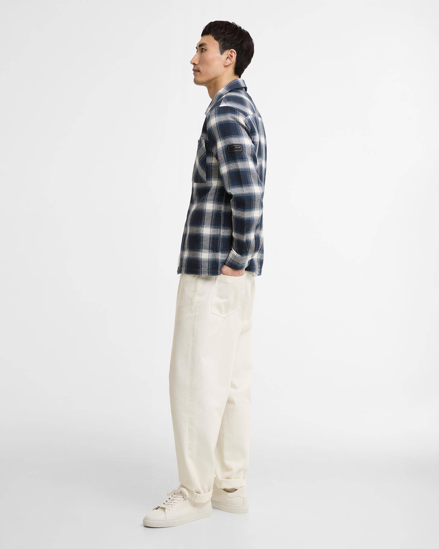 Overshirt Elm Checked Oxford Navy image number 1