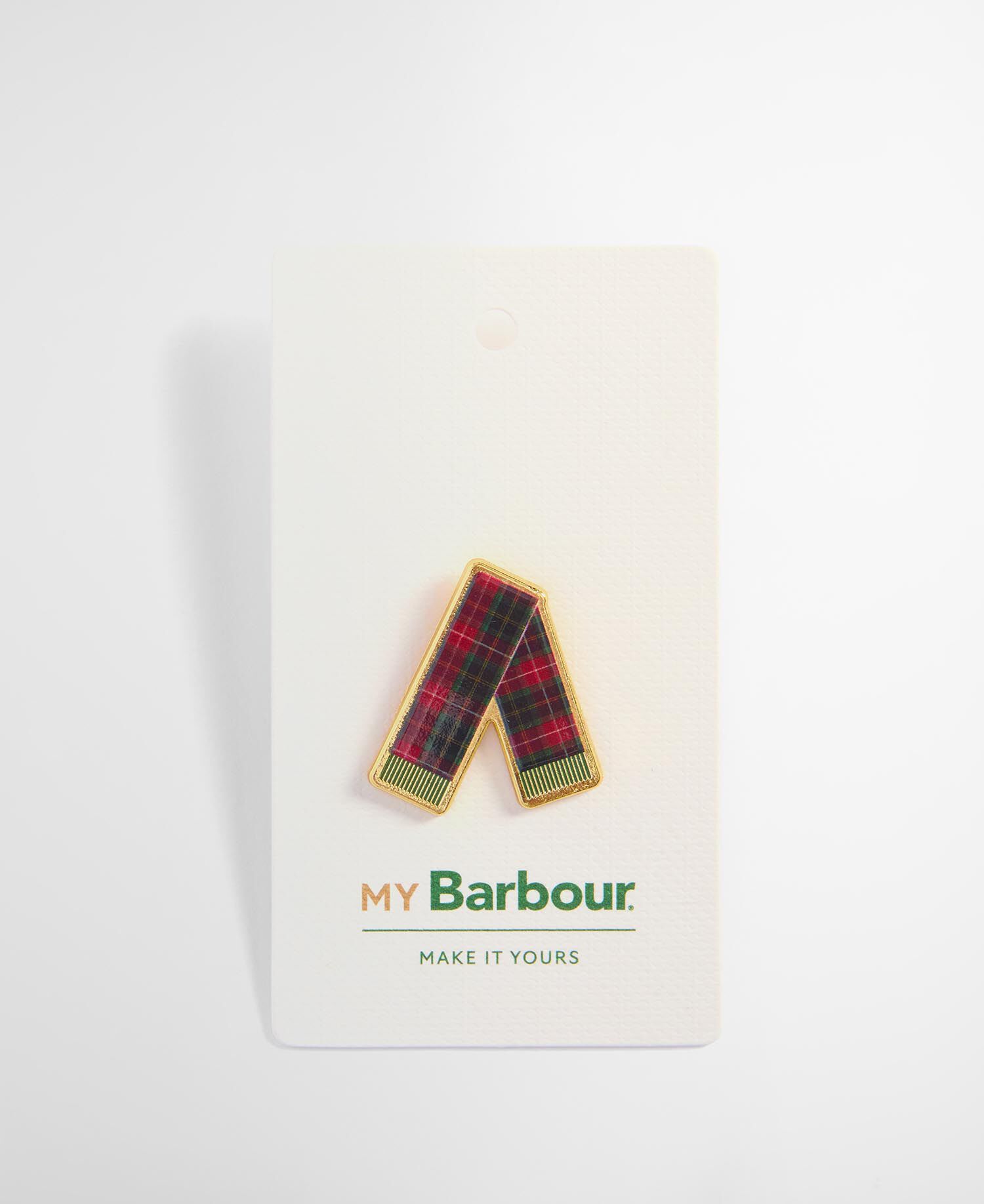 Barbour Festive Scarf Pin Badge Festive Tartan