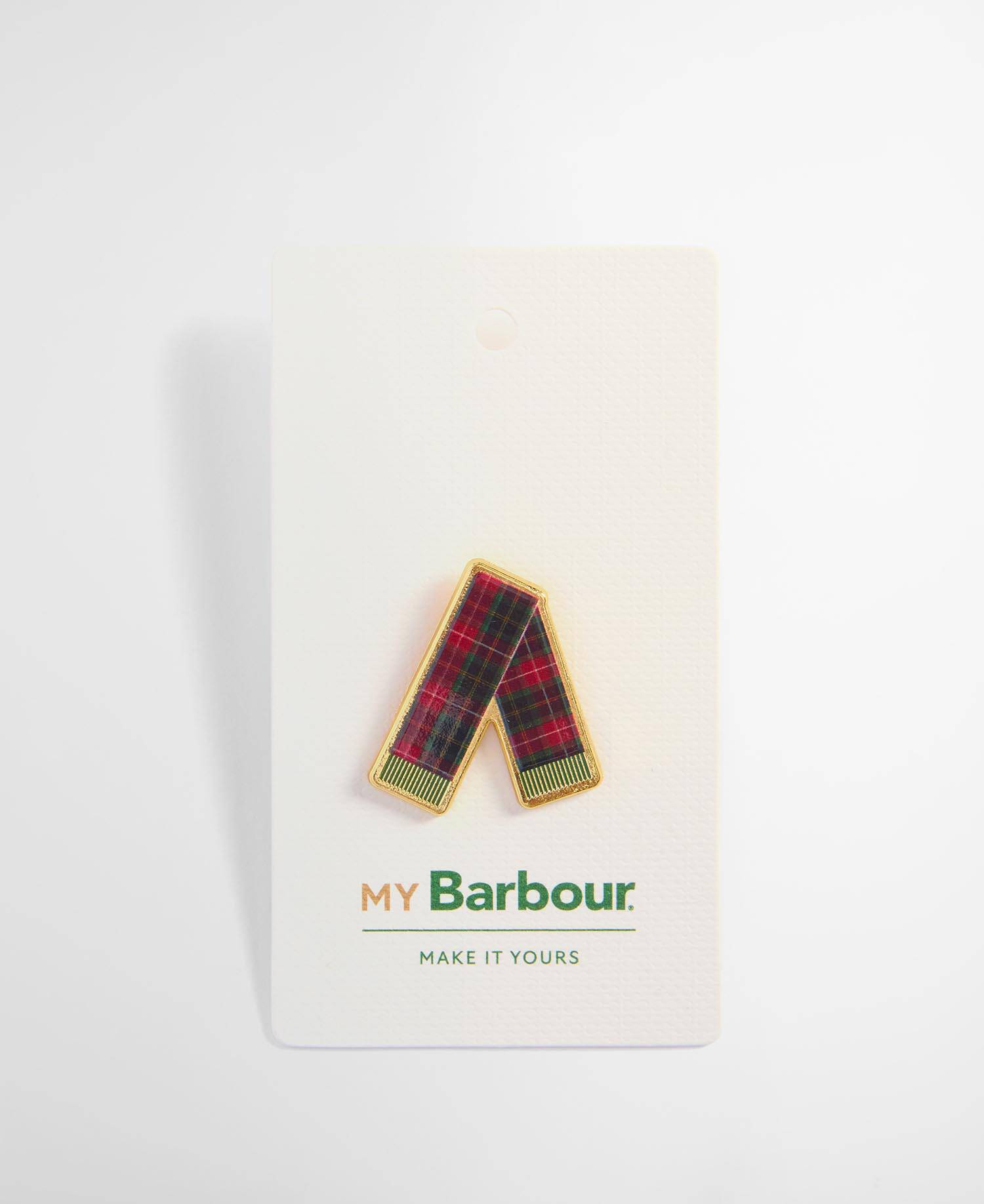 Barbour Festive Scarf Pin Badge Festive Tartan image number 0