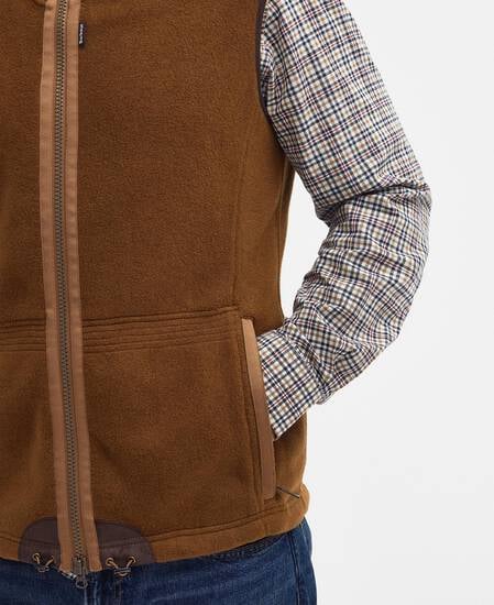 Langdale Fleece Gilet Rust Brown
