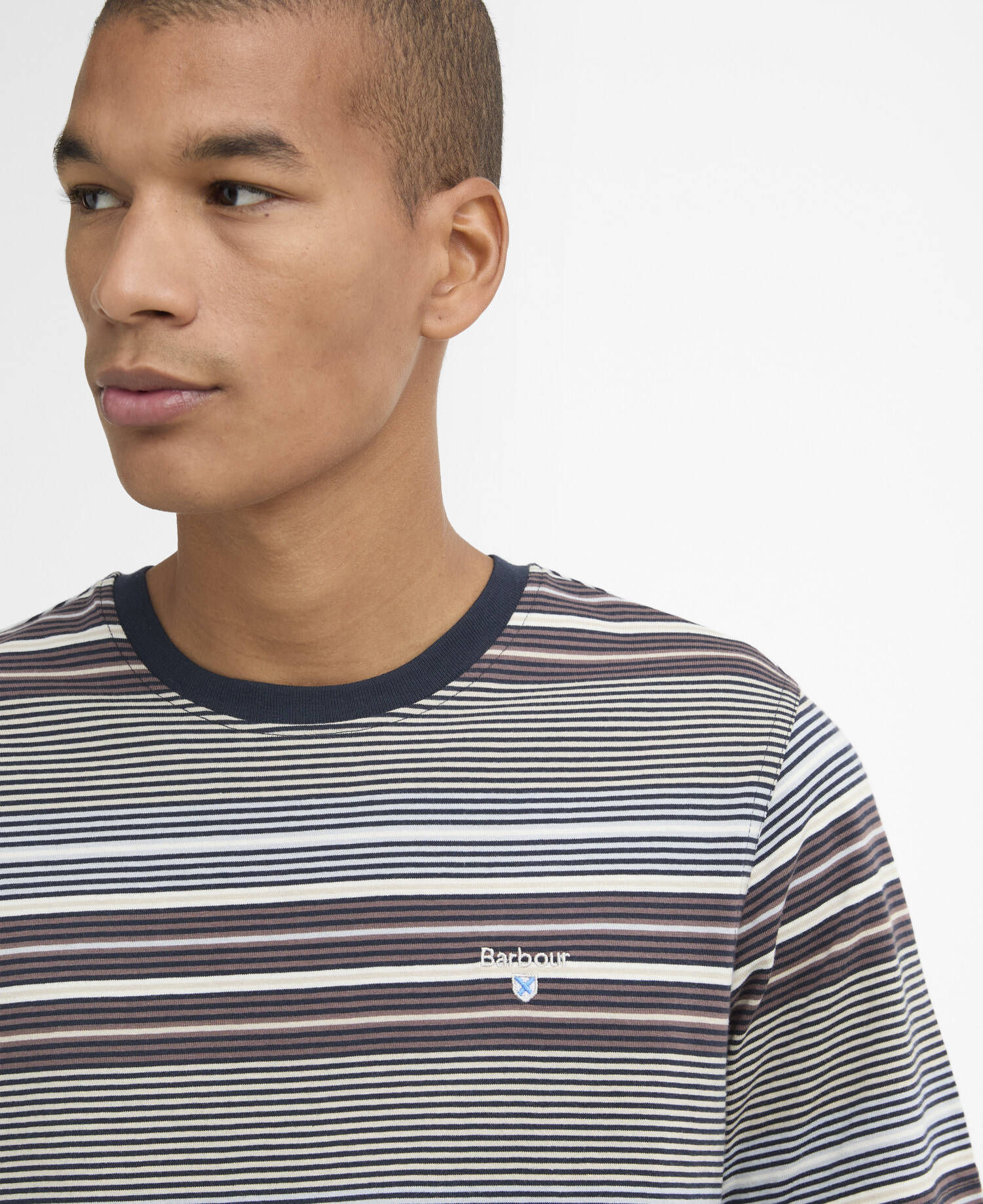 Steelrigg Stripe T-Shirt Navy image number 3