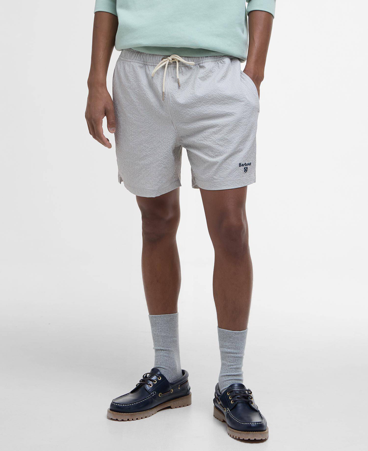 Somerset Pinstripe Swim Shorts Washed Stone image number 1