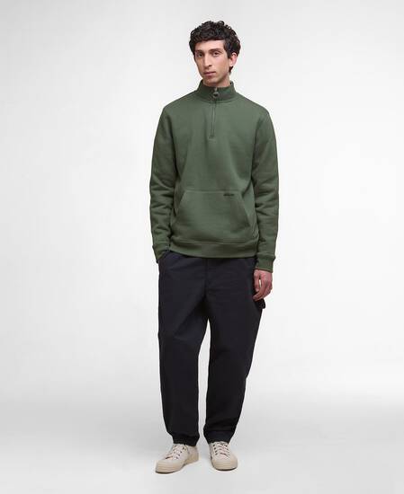 Cragwell Relaxed Half-Zip Sweatshirt Thyme