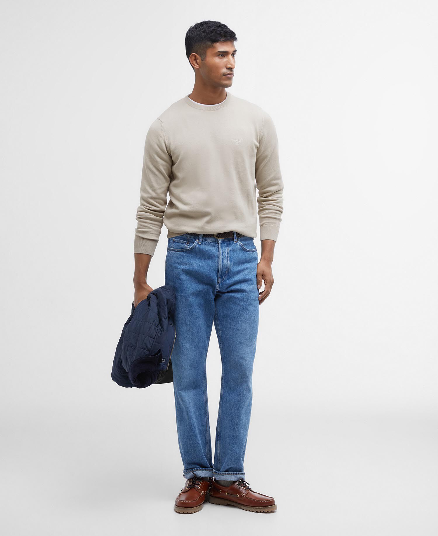 Pima Cotton Crew Neck Jumper Mist