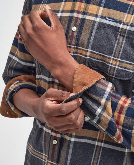 Ronan Tailored Long-Sleeved Shirt Grey Marl Ronan Tailored Long-Sleeved Shirt Grey Marl
