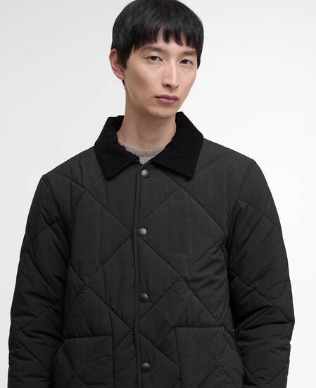 Modified Short Liddesdale Quilted Jacket Black