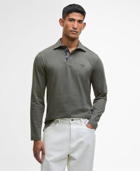 Margrove LS Tailored Polo Shirt Mid Olive