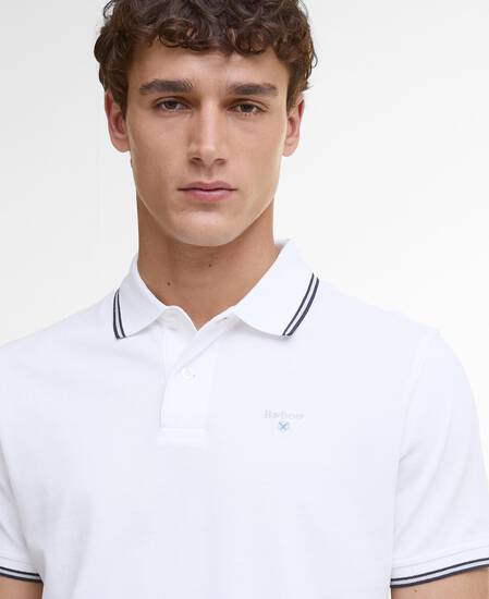 Fielding Tailored Short-Sleeved Polo Shirt White Fielding Tailored Short-Sleeved Polo Shirt White