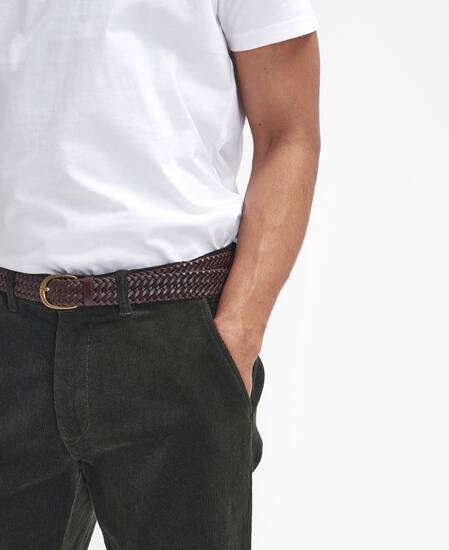 Pantaloni in velluto stretch a coste sottili dalla vestibilità leggermente aderente 