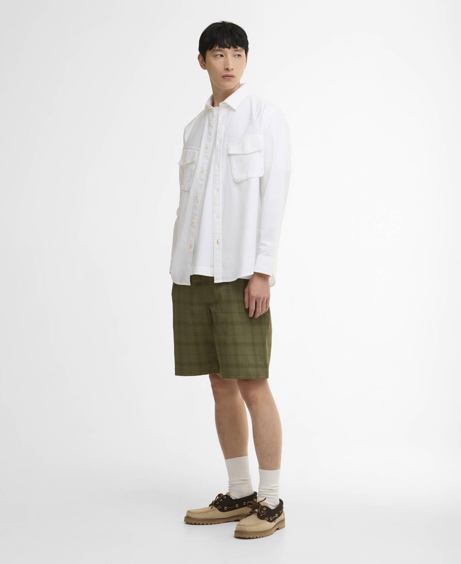 Tunstall Tonal Tartan Short Burnt Olive image number 0