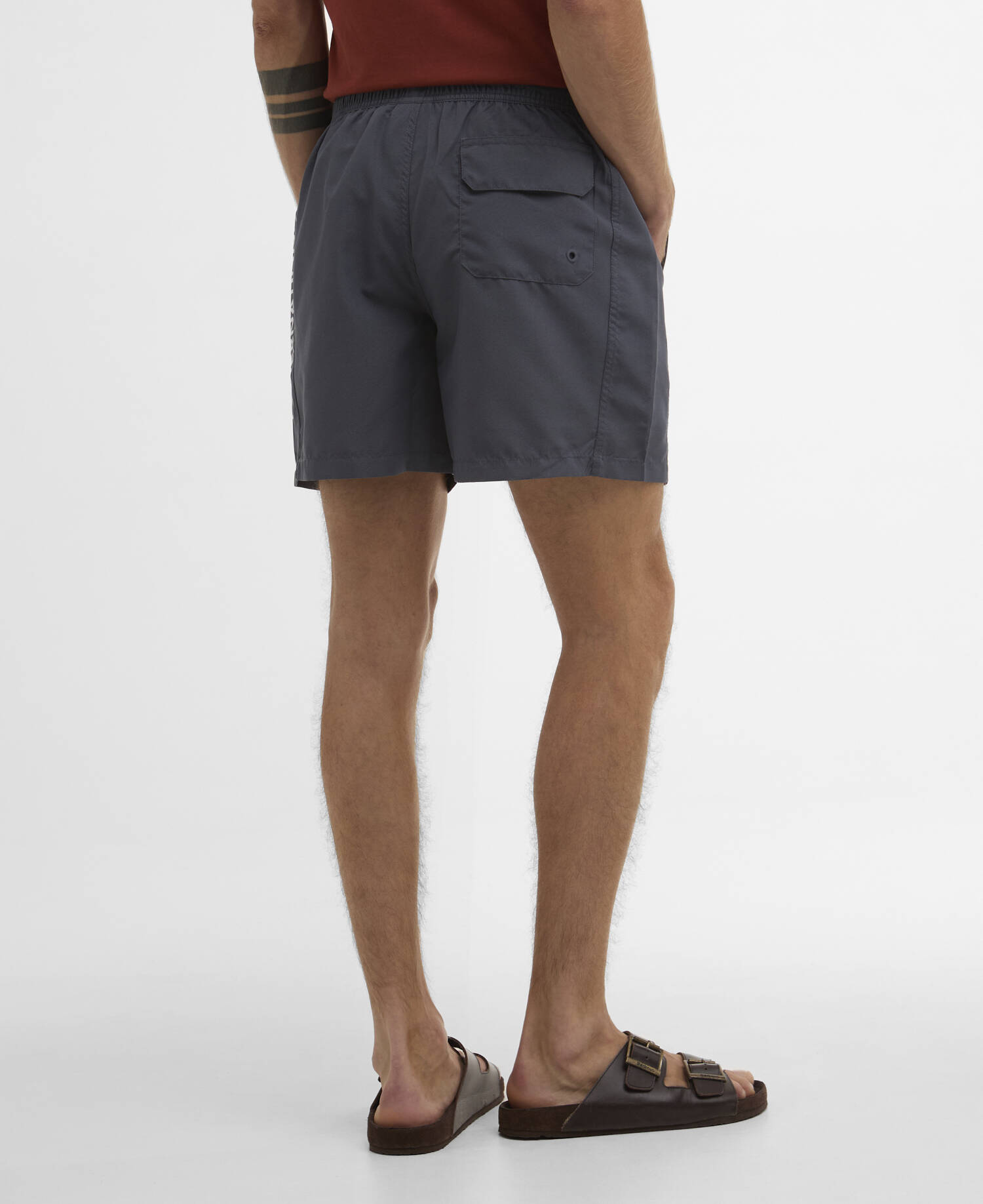 Costumi da bagno con logo grande Storm Grey image number 1