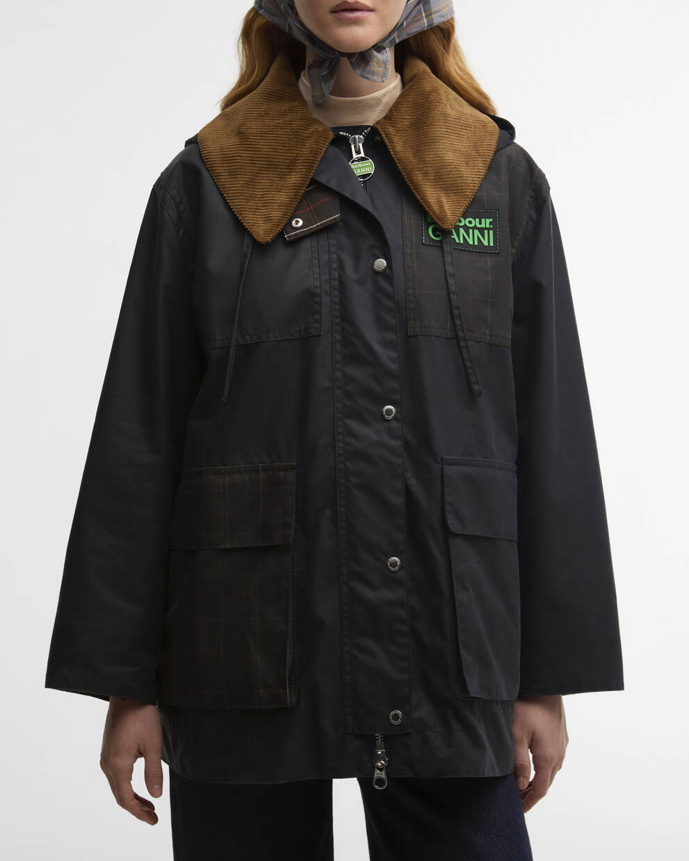 Barbour x GANNI Waxed Duffle Coat
