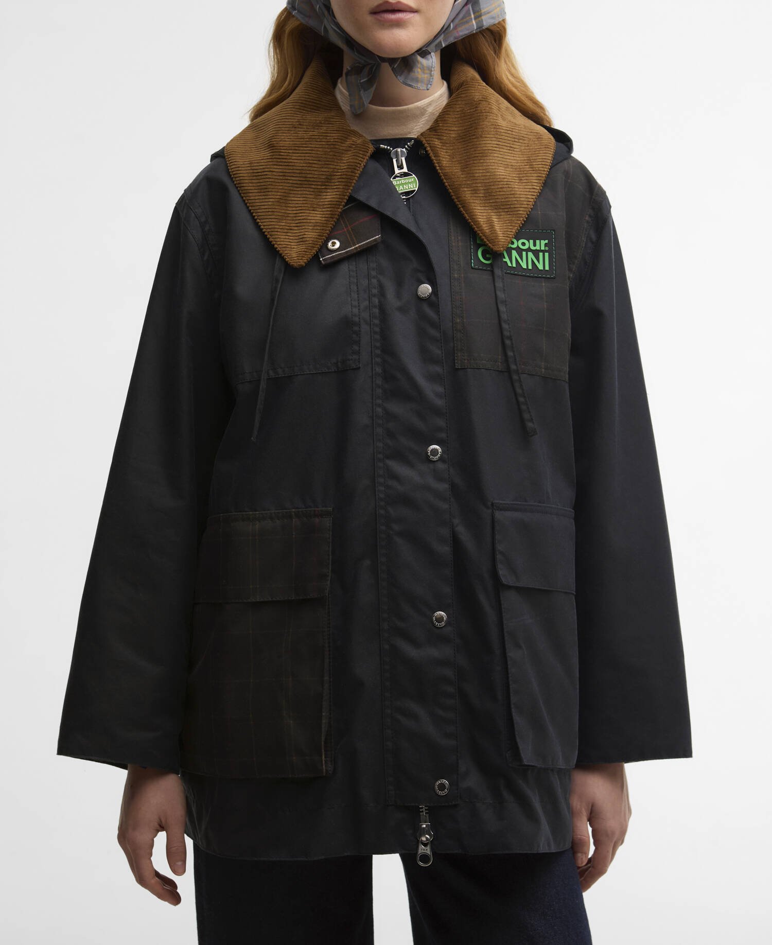 Barbour x GANNI Waxed Duffle Coat image number 8