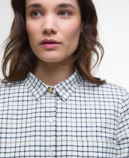 Woodside Tailored Long-Sleeved Shirt Navy Check Woodside Tailored Long-Sleeved Shirt Navy Check