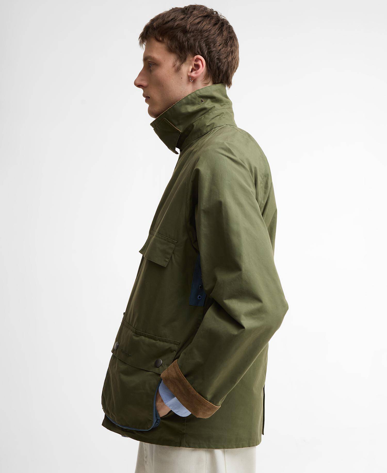 Paul Smith Loves Barbour Sugarlump Bedale Casual Jacket Army image number 5