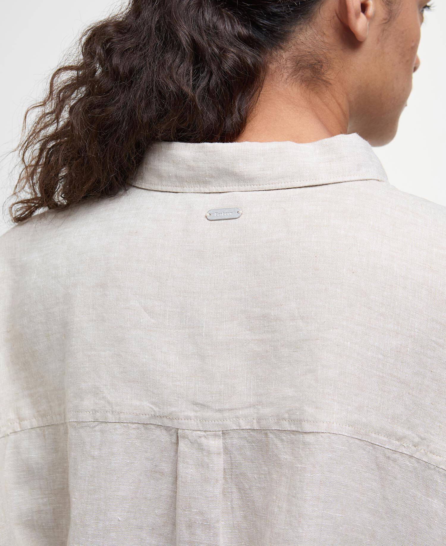 Hampton Relaxed Linen Shirt Light Sand image number 4