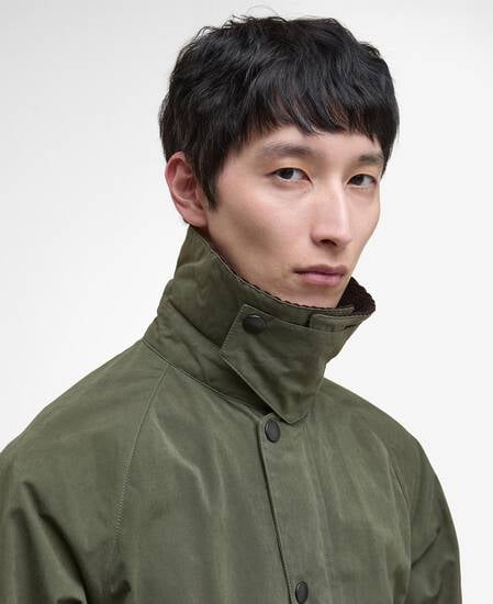 Peached Oversized Bedale Casual Jacket Sage