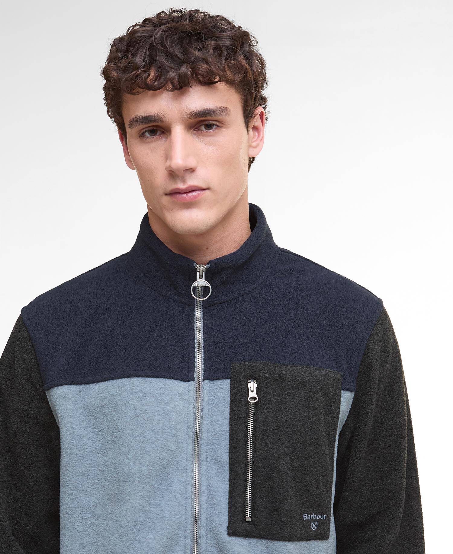 Giacca in pile color-block image number 3