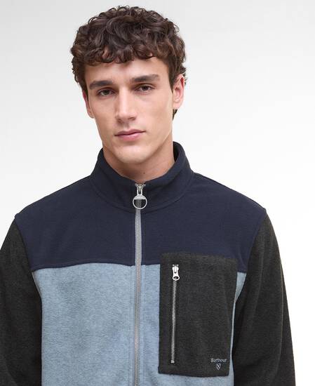 Colour Block Fleece Grey Marl