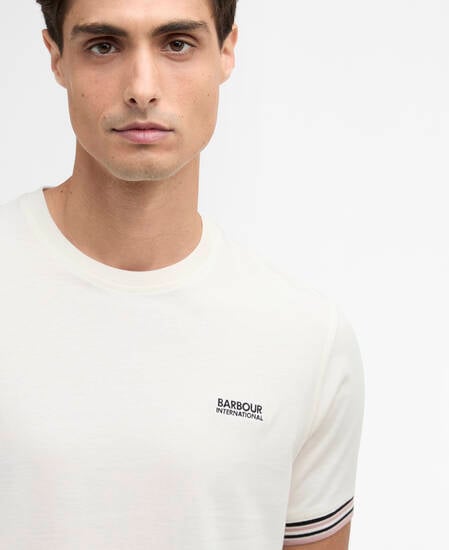T-Shirt Burnwood Tipped Cuff Whisper White