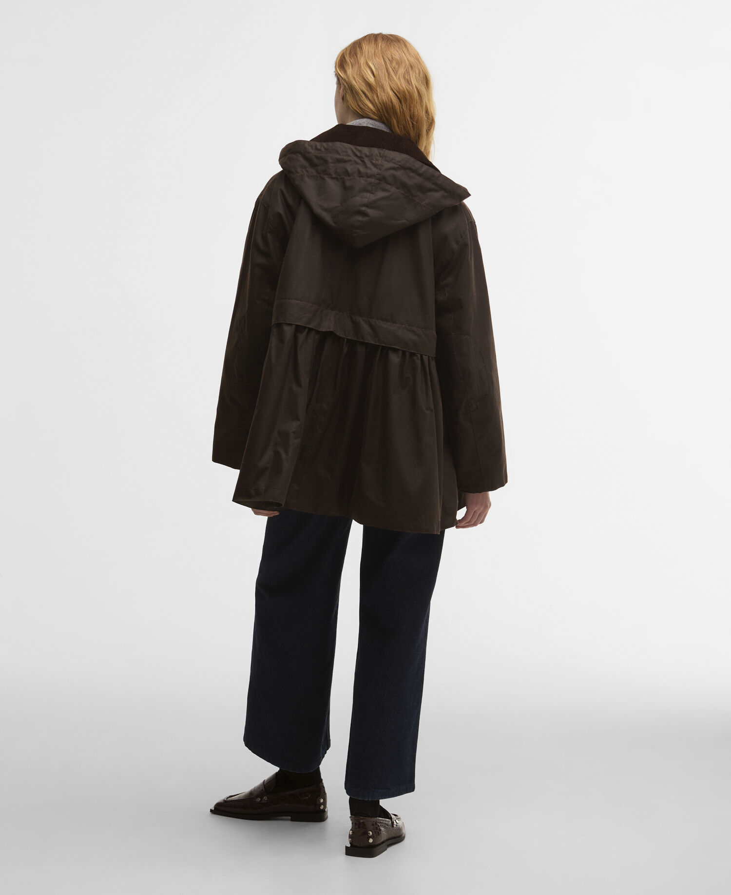 Barbour x GANNI Peplum Waxed Jacket Rustic/Classic Tartan