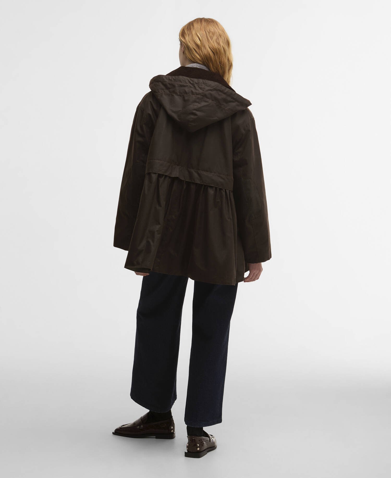 Barbour x GANNI Peplum Waxed Jacket image number 2