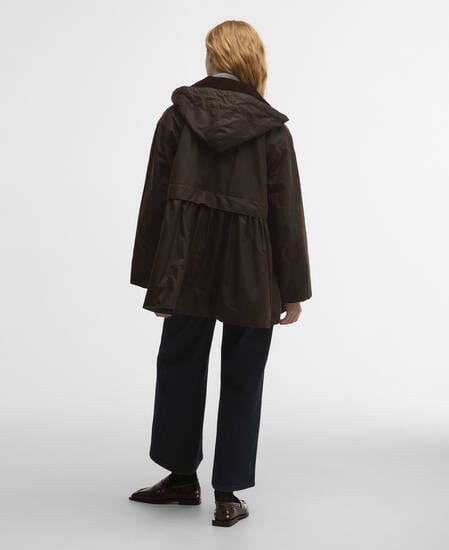 Barbour x GANNI Peplum Waxed Jacket Rustic/Classic Tartan