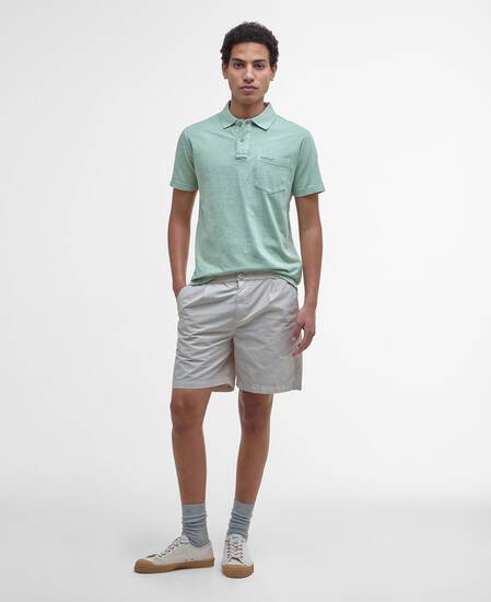 Polo fiammata tinta con pigmenti Seagrass Polo fiammata tinta con pigmenti Seagrass