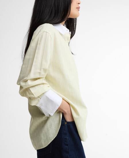 Hemd Avon Striped Relaxed Soured Citrus/White Stripe