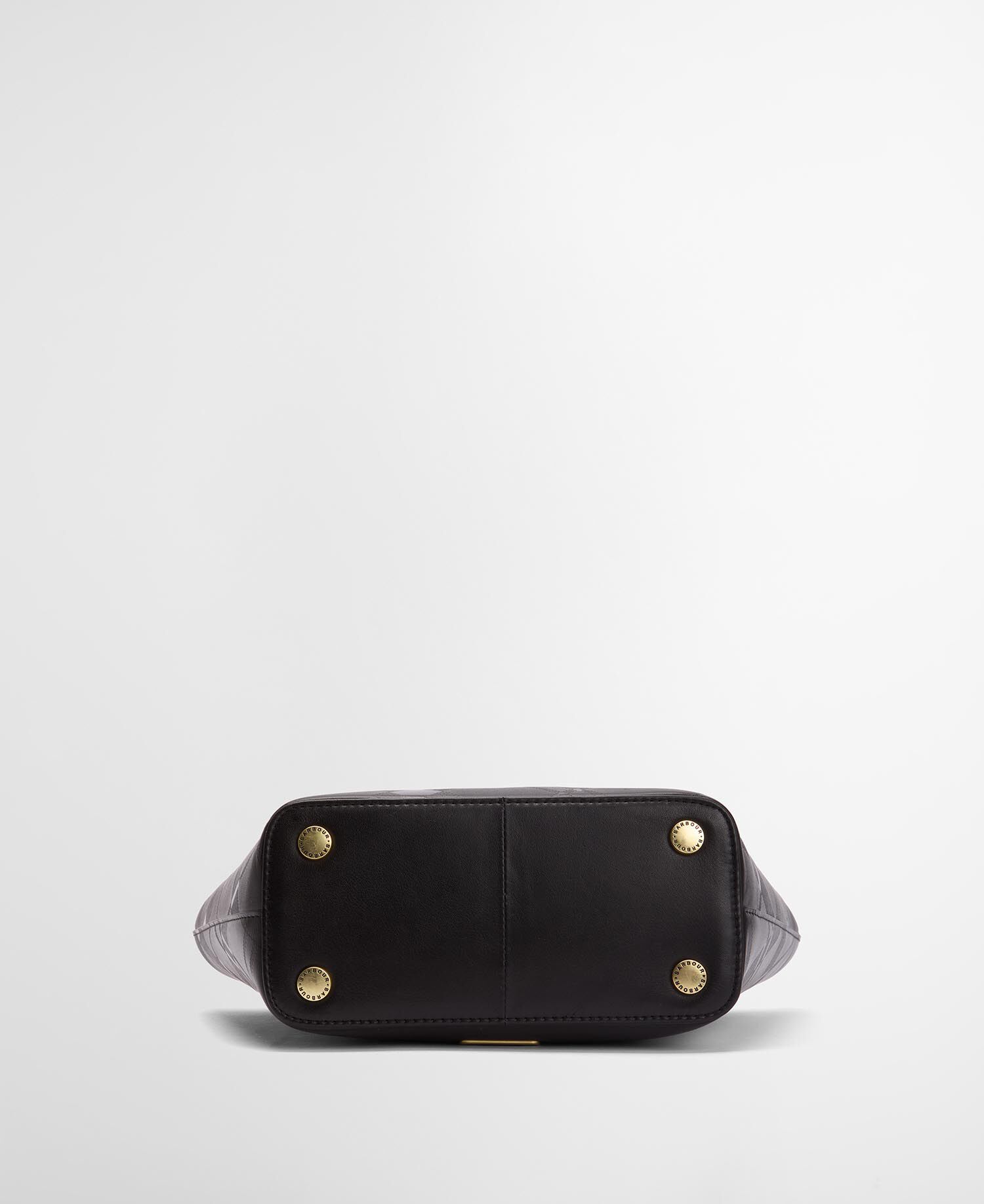 Leder Tote Bag Birch Black/ Deboss Tartan