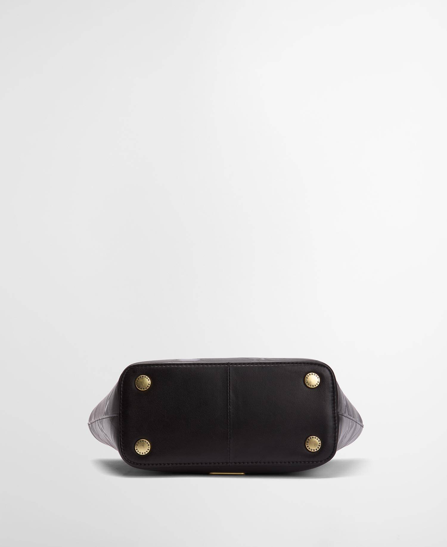 Leder Tote Bag Birch Black/ Deboss Tartan image number 8
