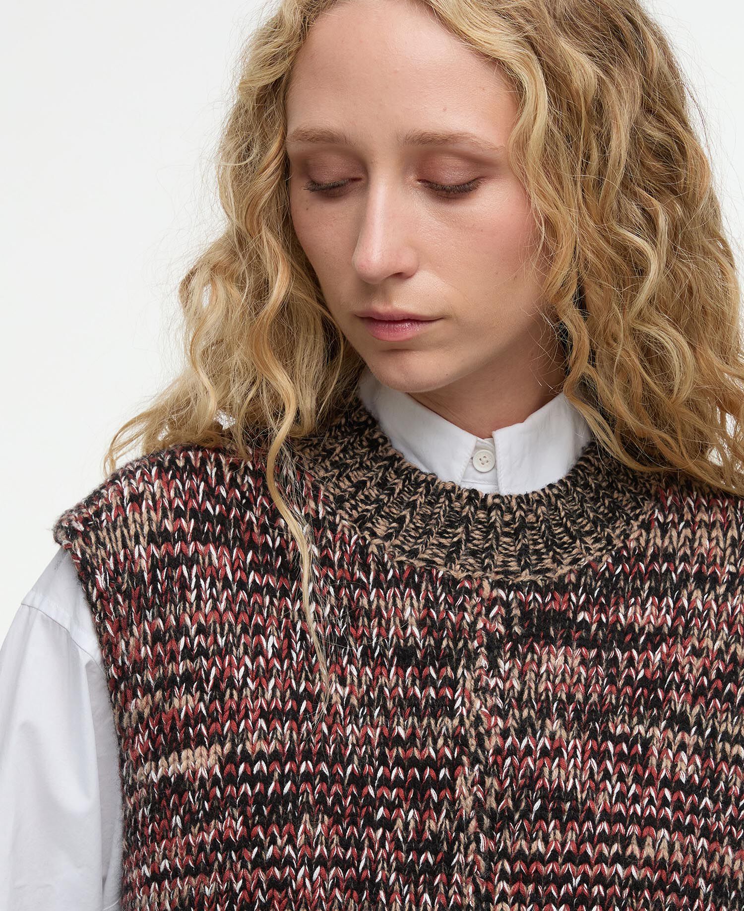 Alara Merino-Blend Knitted Vest Multi