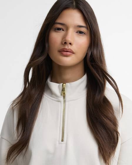 Nova Quarter-Zip Sweatshirt Light Stone