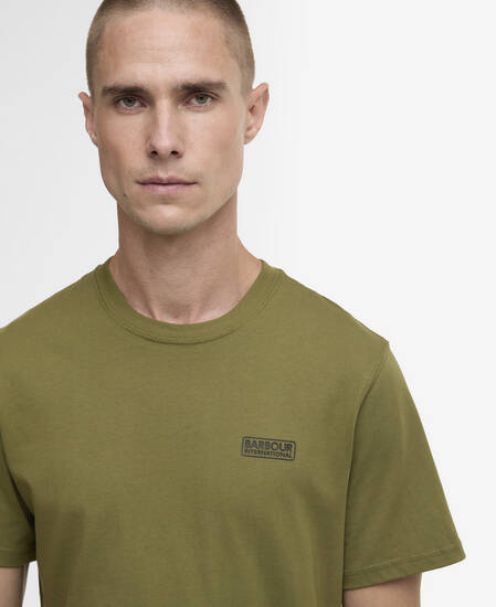 T-shirt con logo piccolo Cable Olive