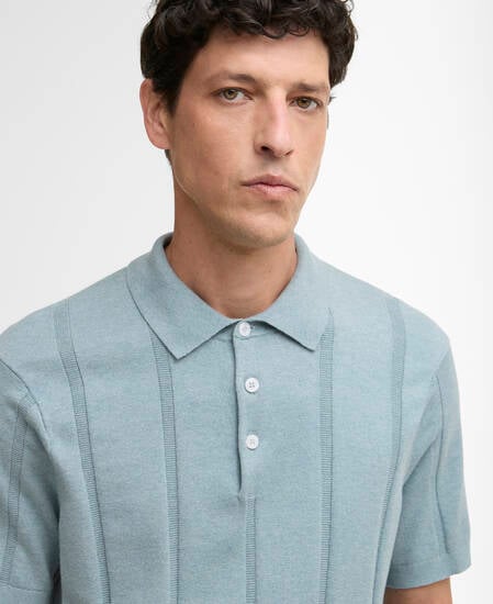 Poloshirt Wellburn Knitted Slate