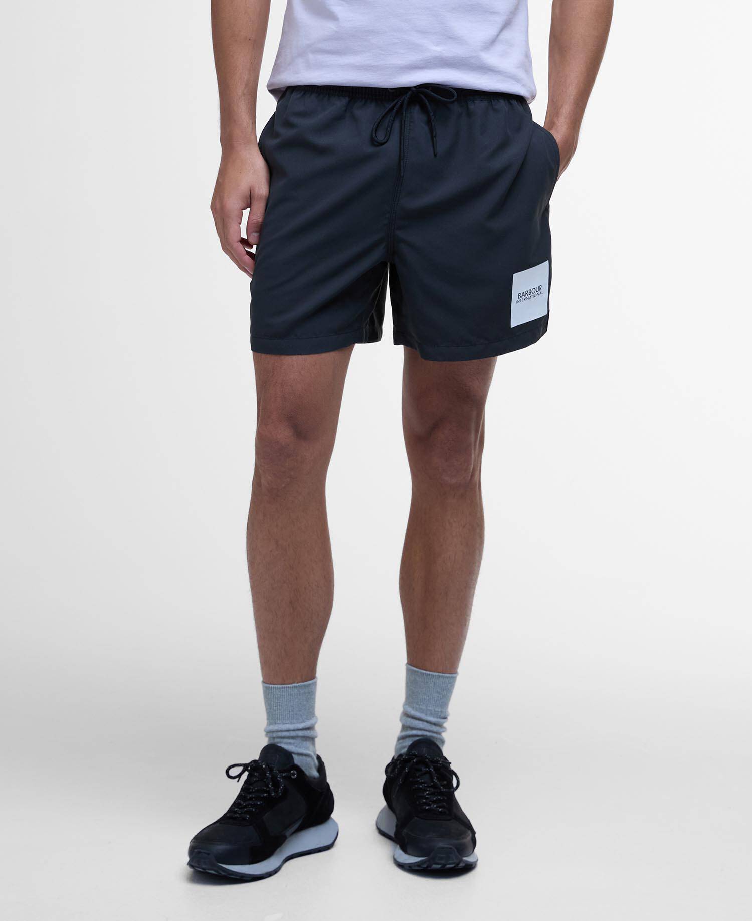 Block Print Swim Shorts Classic Black image number 1