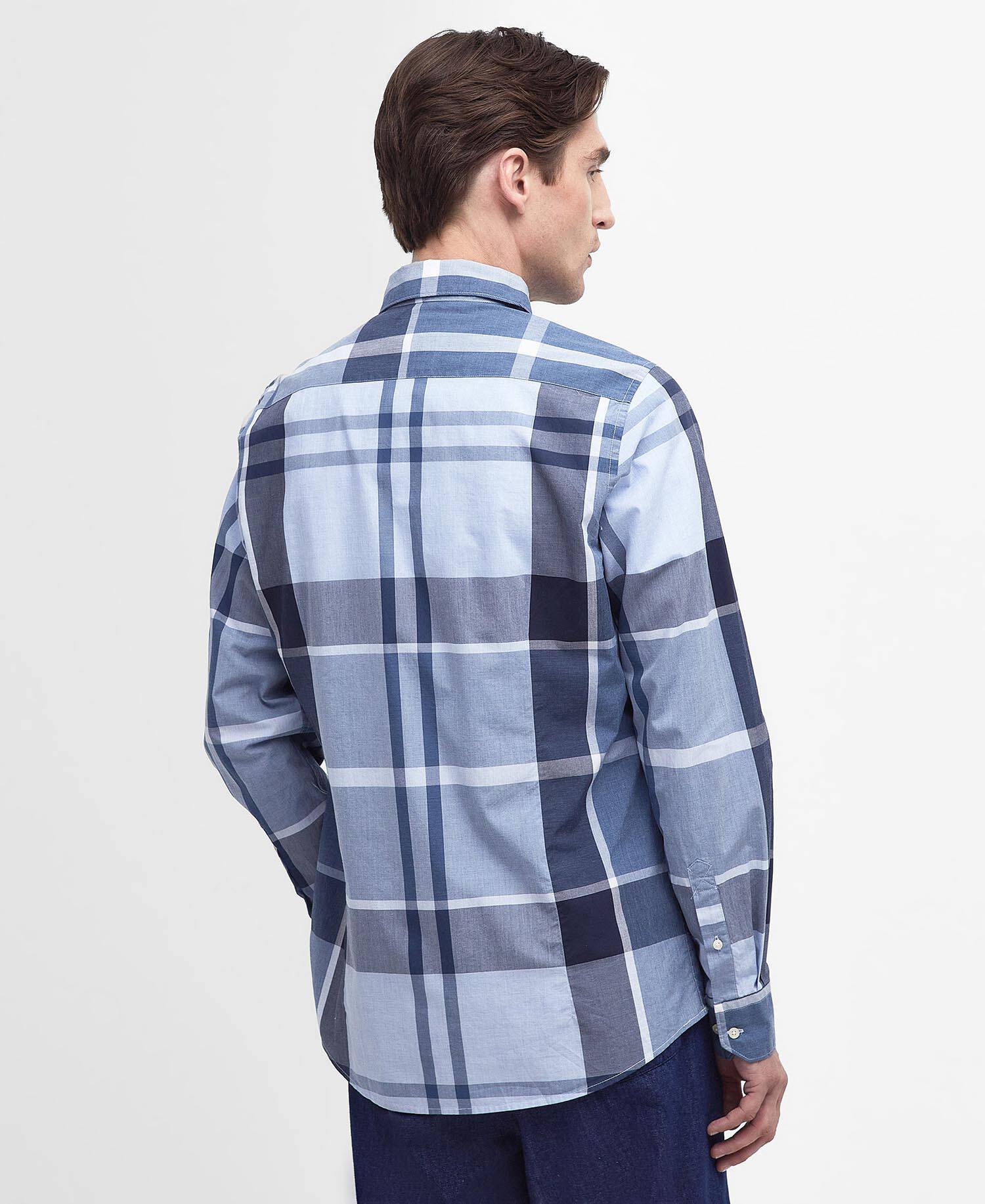 Harris Tailored Long-Sleeved Shirt Berwick Blue Tartan image number 2