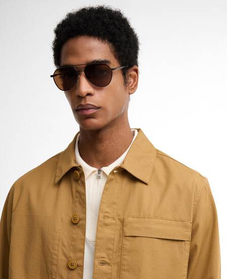 Tom Aviator Sunglasses Dark Gun / Tortoise