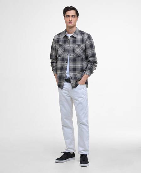 Hall Check Long-Sleeved Shirt Cool Blue
