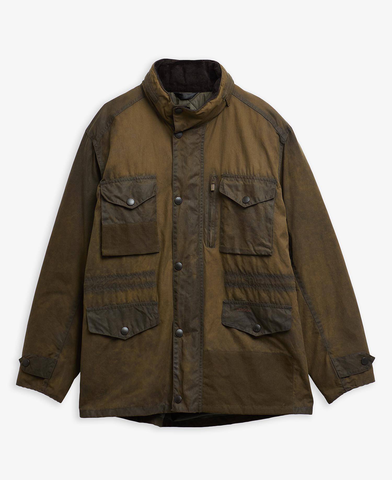 Barbour Re-Loved Sapper Waxed Jacket - Size L Olive image number 0