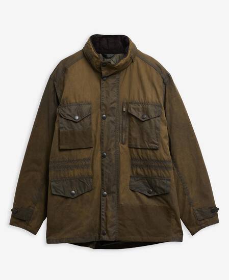 Barbour Re-Loved Sapper Waxed Jacket - Size L Olive